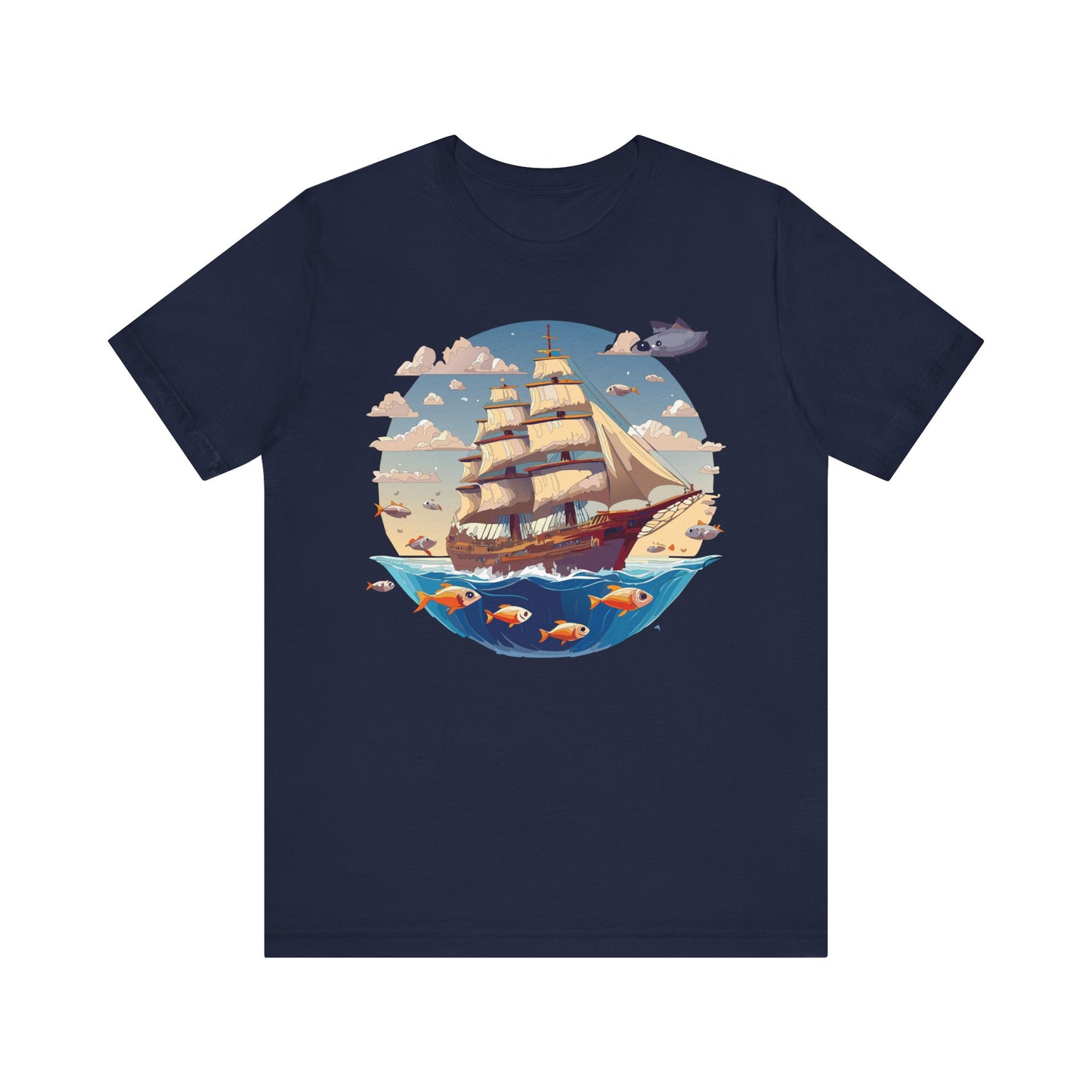 Ship Tee Shirt, Tee Shirt with Ship