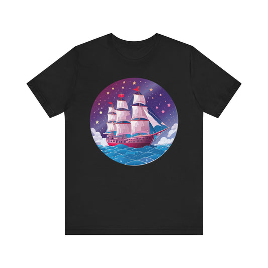 Ship Tee Shirt, Tee Shirt with Ship