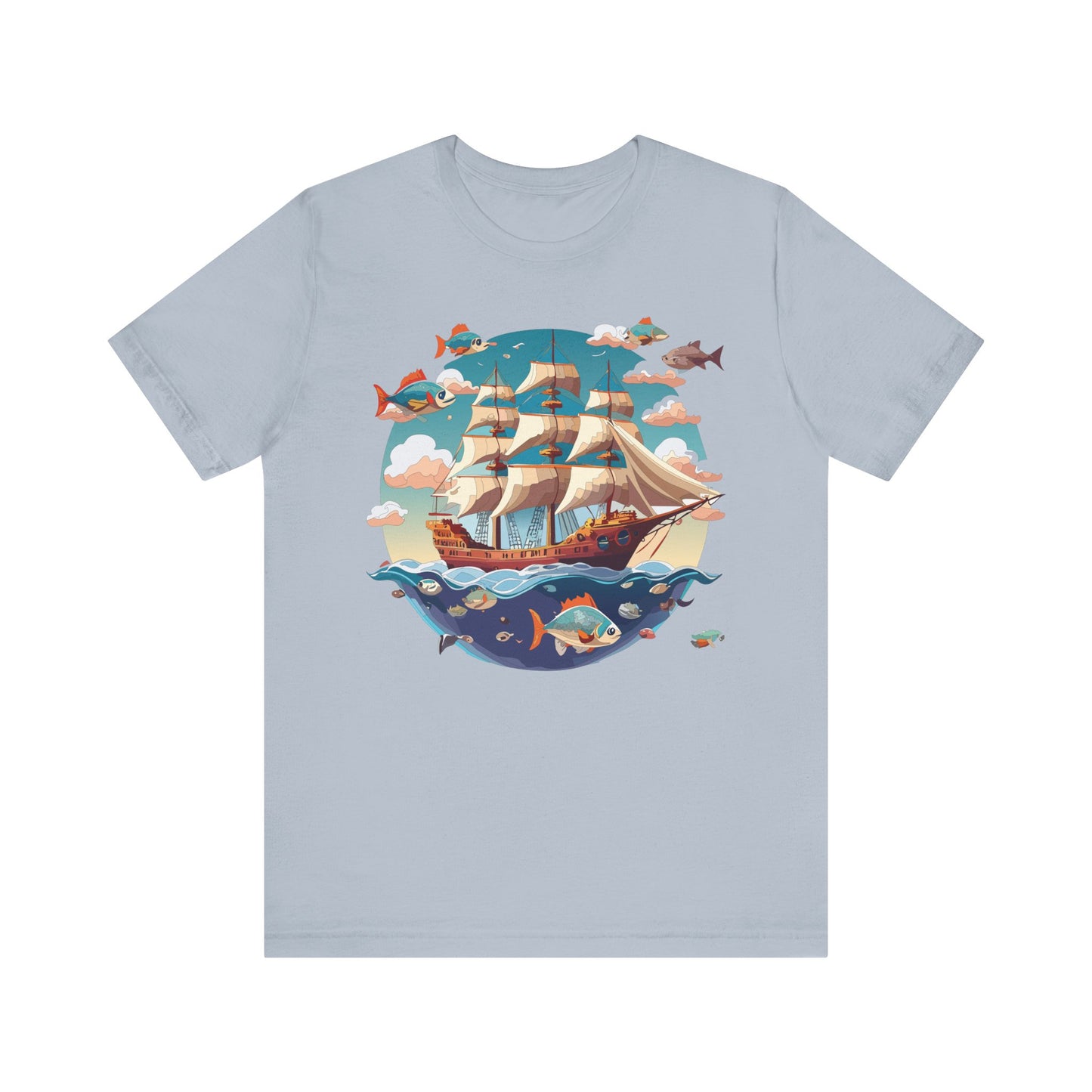 Ship Tee Shirt, Tee Shirt with Ship