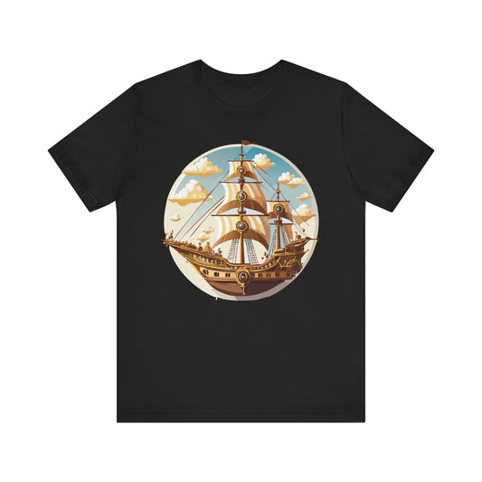 Ship Tee Shirt, Tee Shirt with Ship