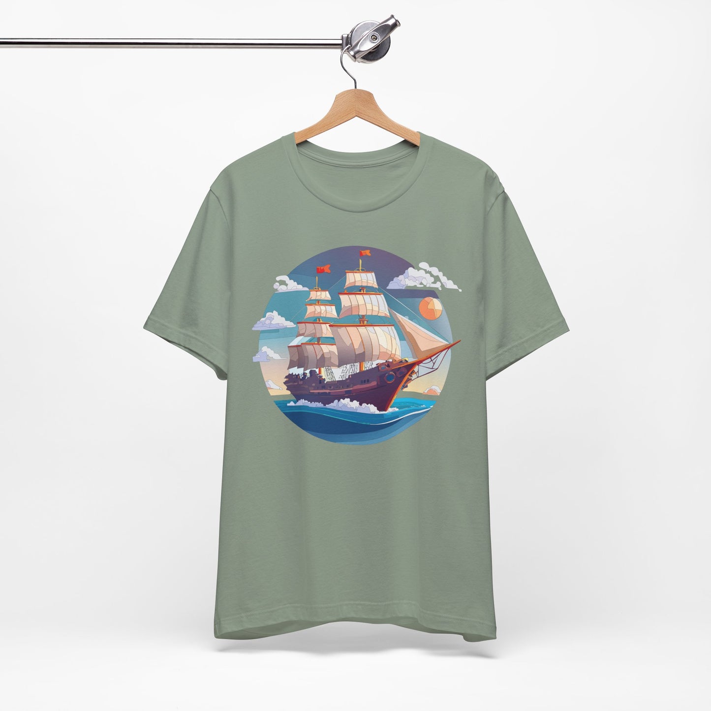 Ship Tee Shirt, Tee Shirt with Ship