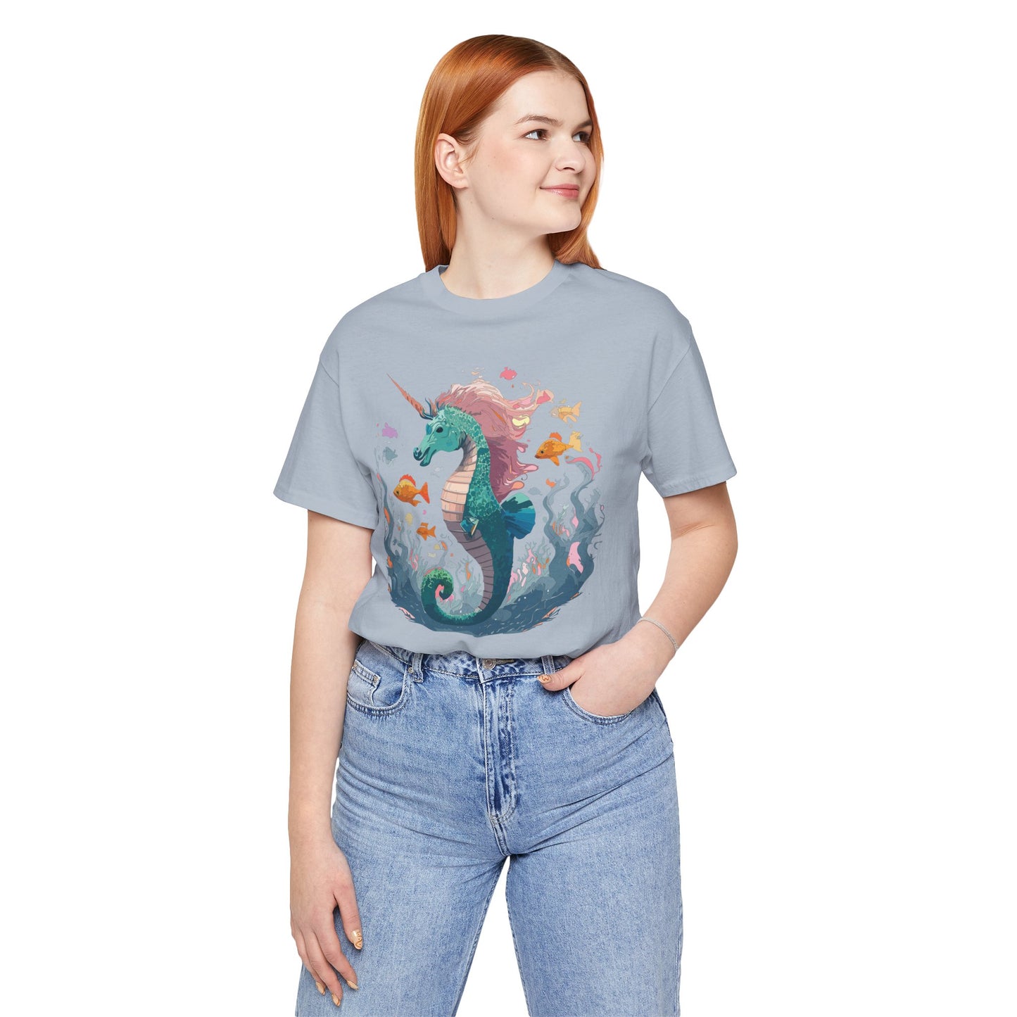 Animals Shirt, Shirt with Seahorse
