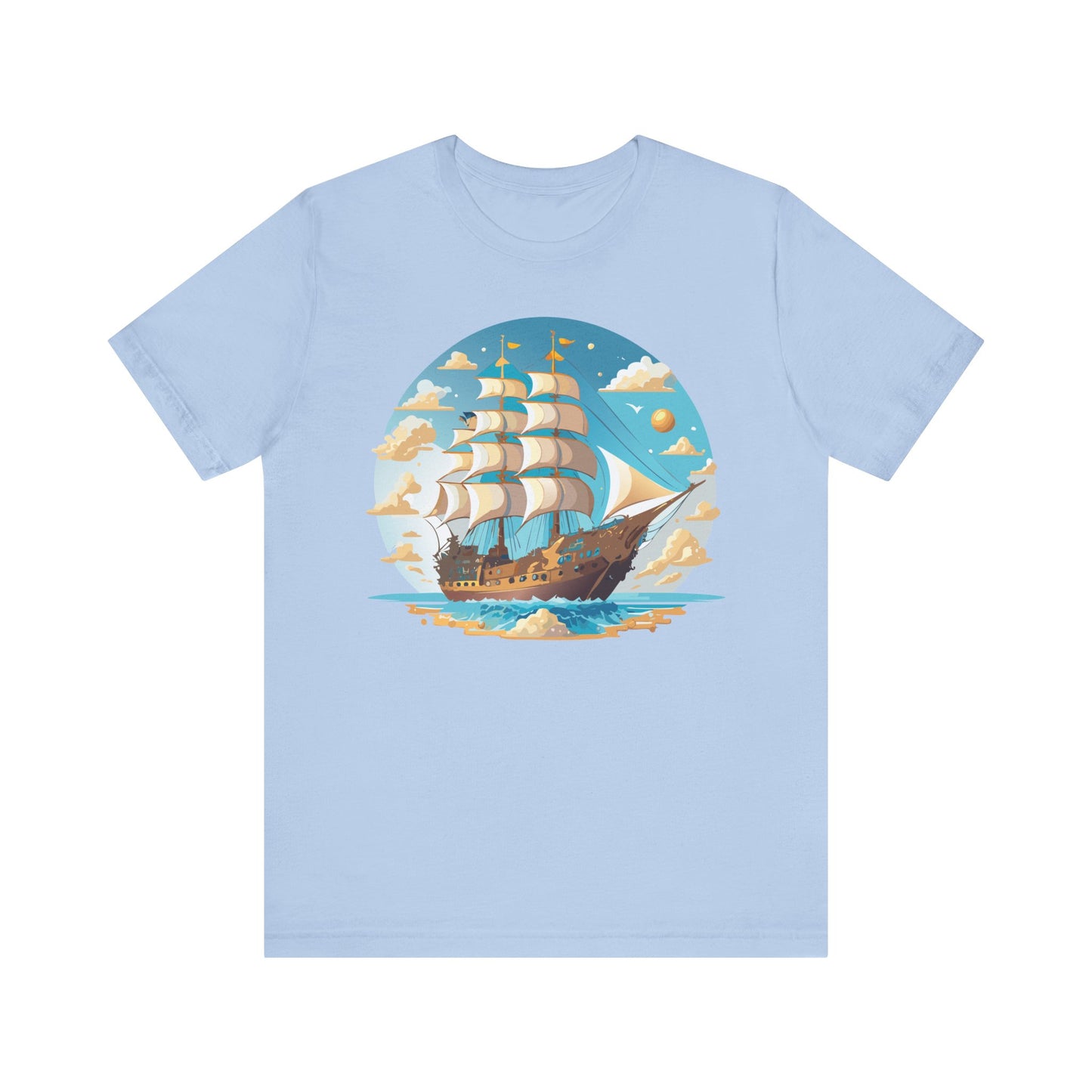 Ship Tee Shirt, Tee Shirt with Ship