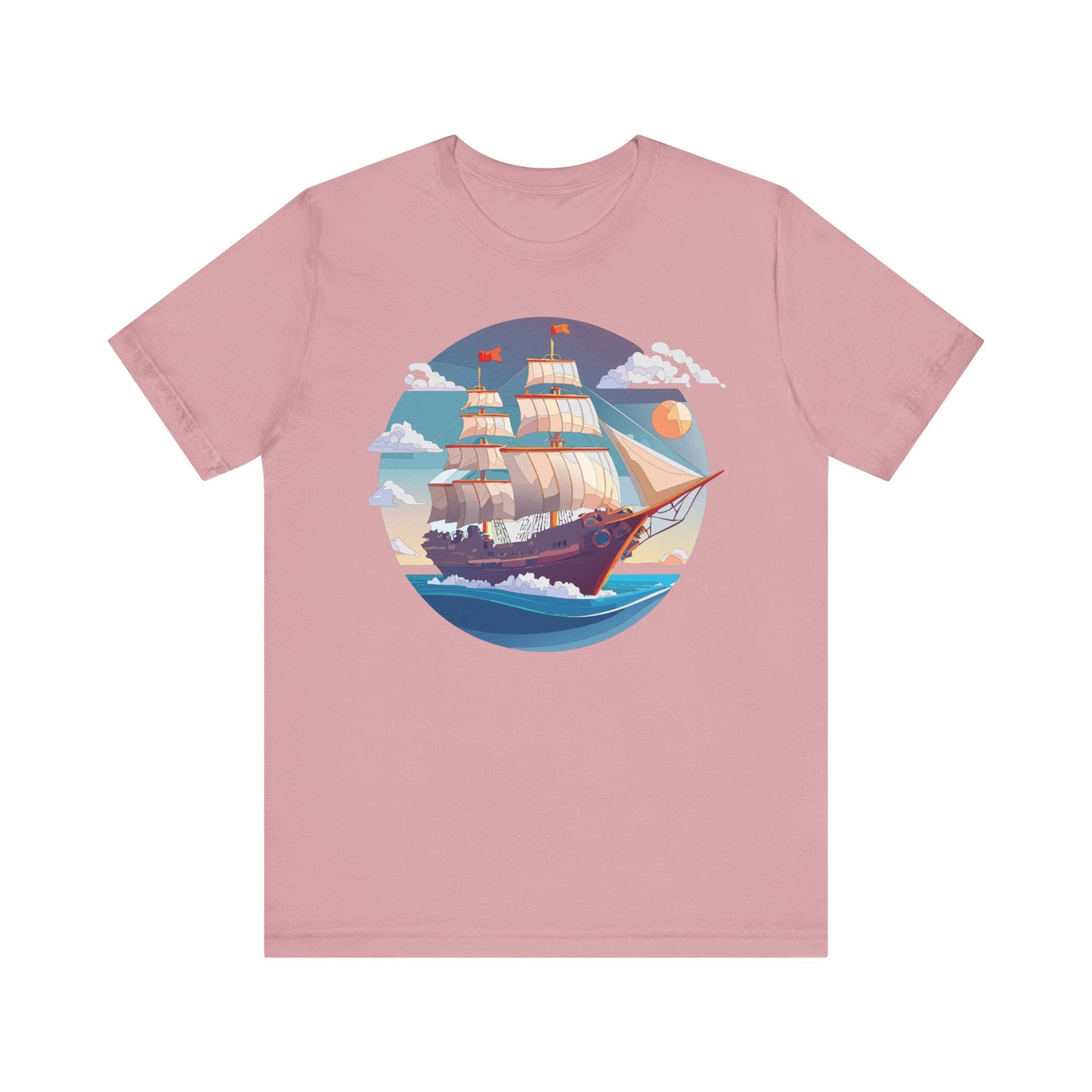 Ship Tee Shirt, Tee Shirt with Ship