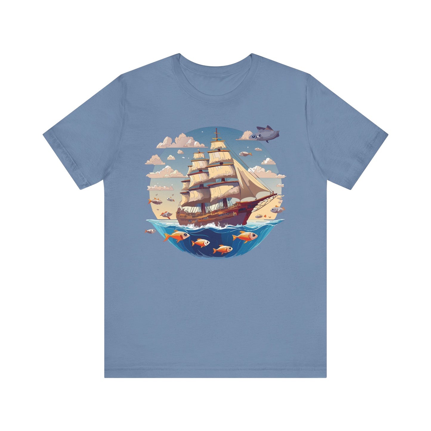 Ship Tee Shirt, Tee Shirt with Ship
