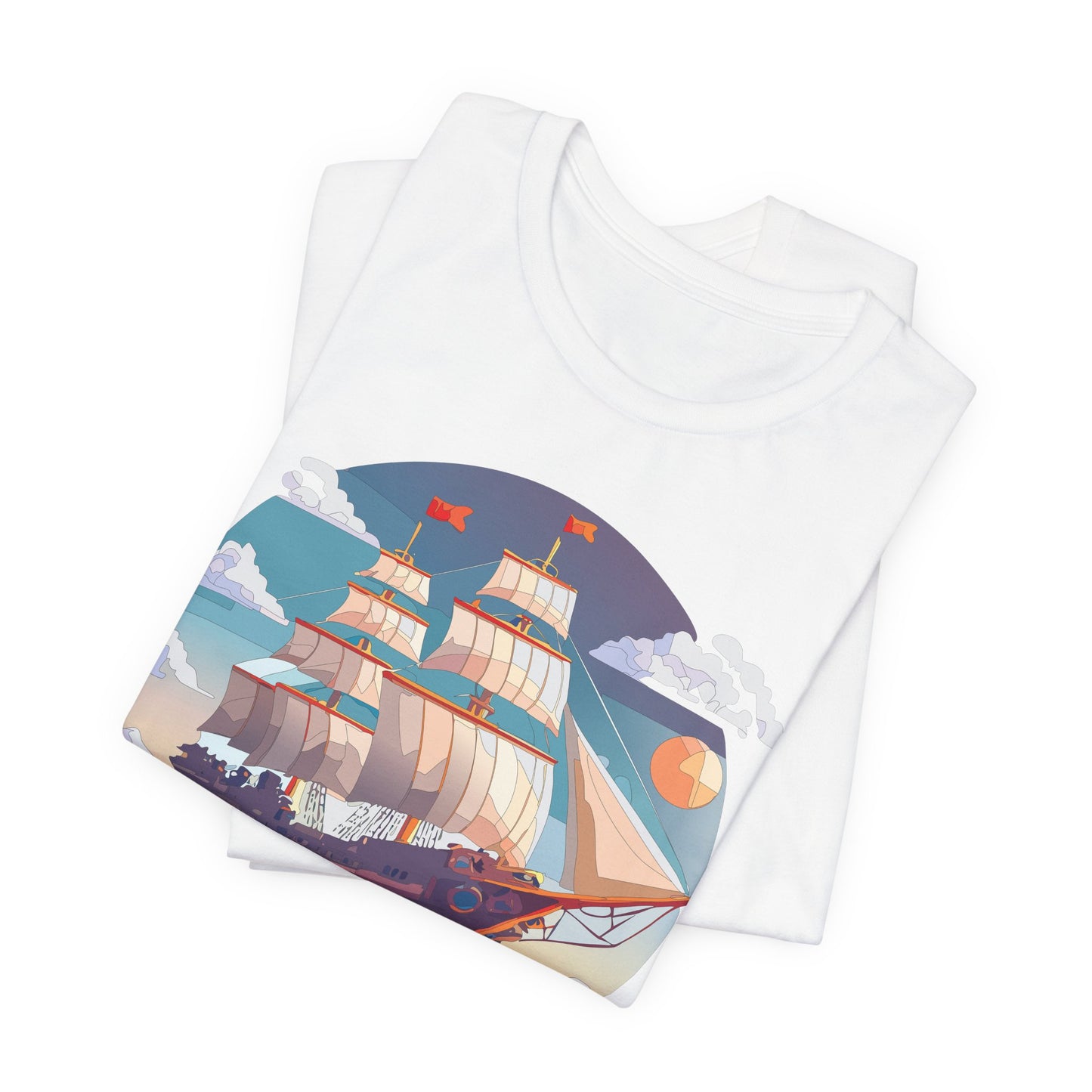 Ship Tee Shirt, Tee Shirt with Ship