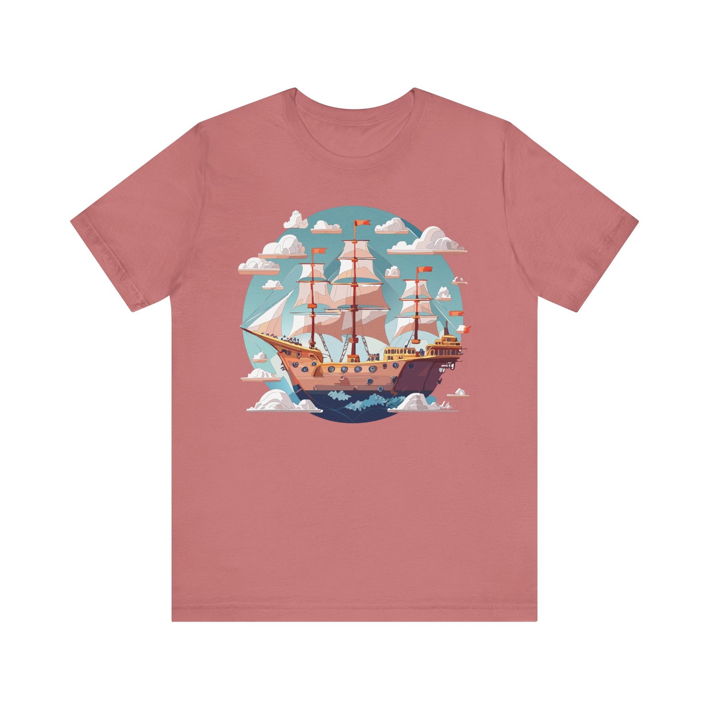 Ship Tee Shirt, Tee Shirt with Ship