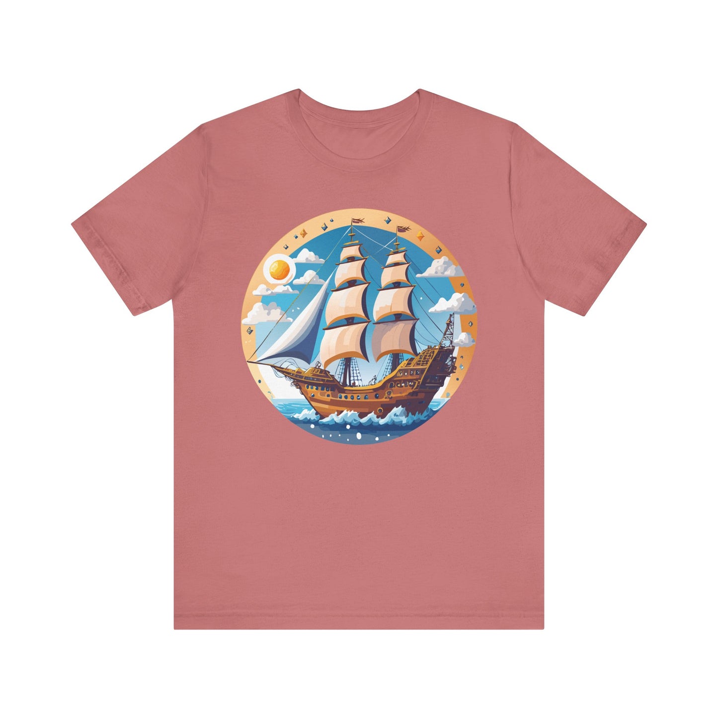 Ship Tee Shirt, Tee Shirt with Ship