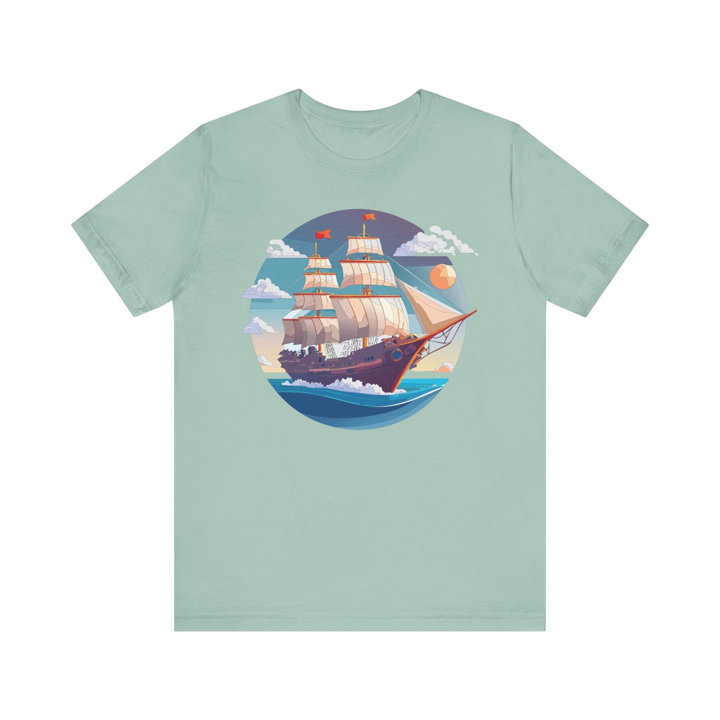 Ship Tee Shirt, Tee Shirt with Ship