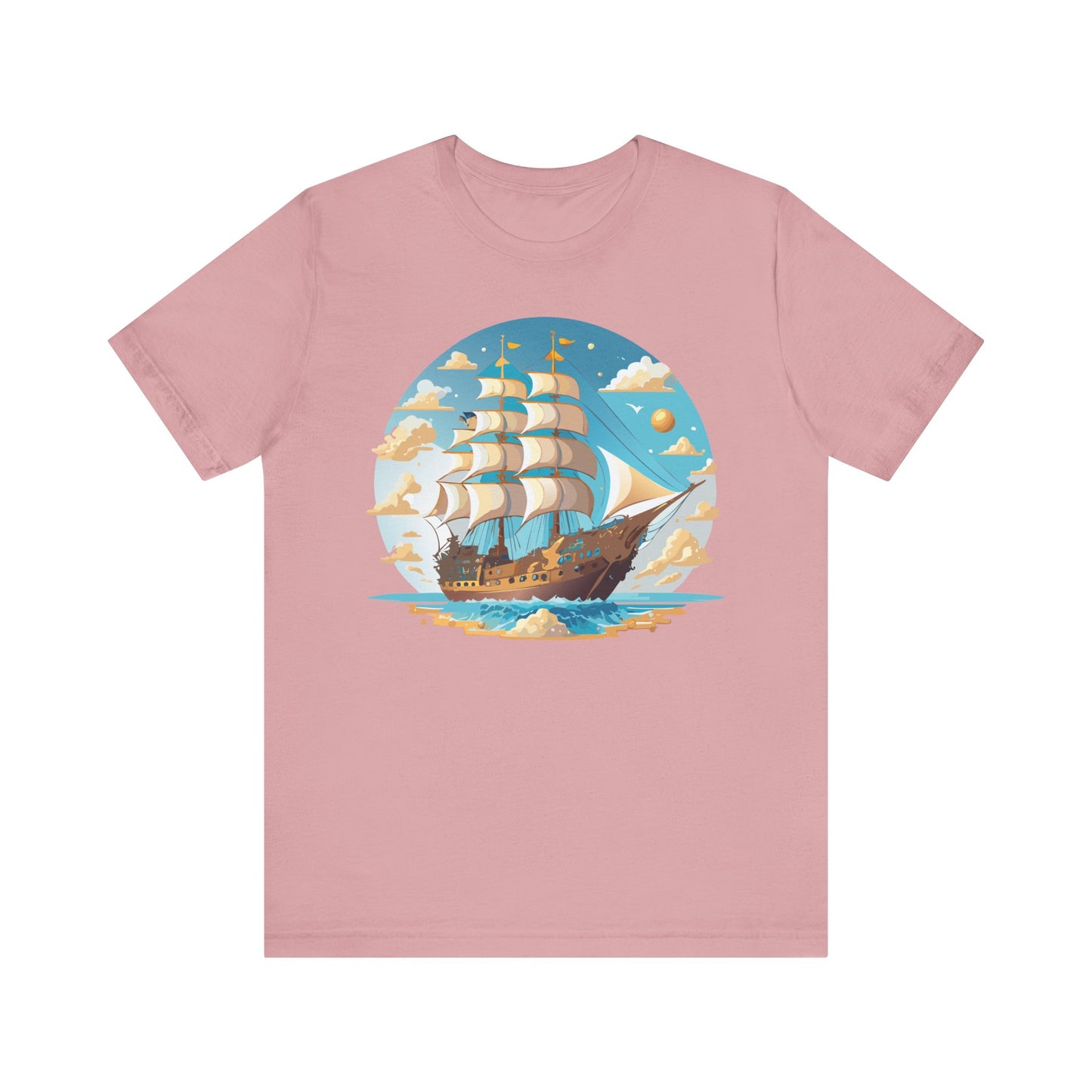 Ship Tee Shirt, Tee Shirt with Ship