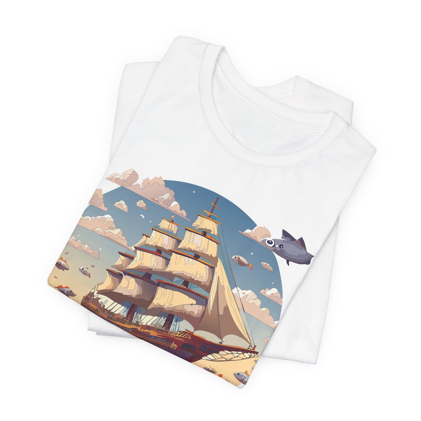 Ship Tee Shirt, Tee Shirt with Ship