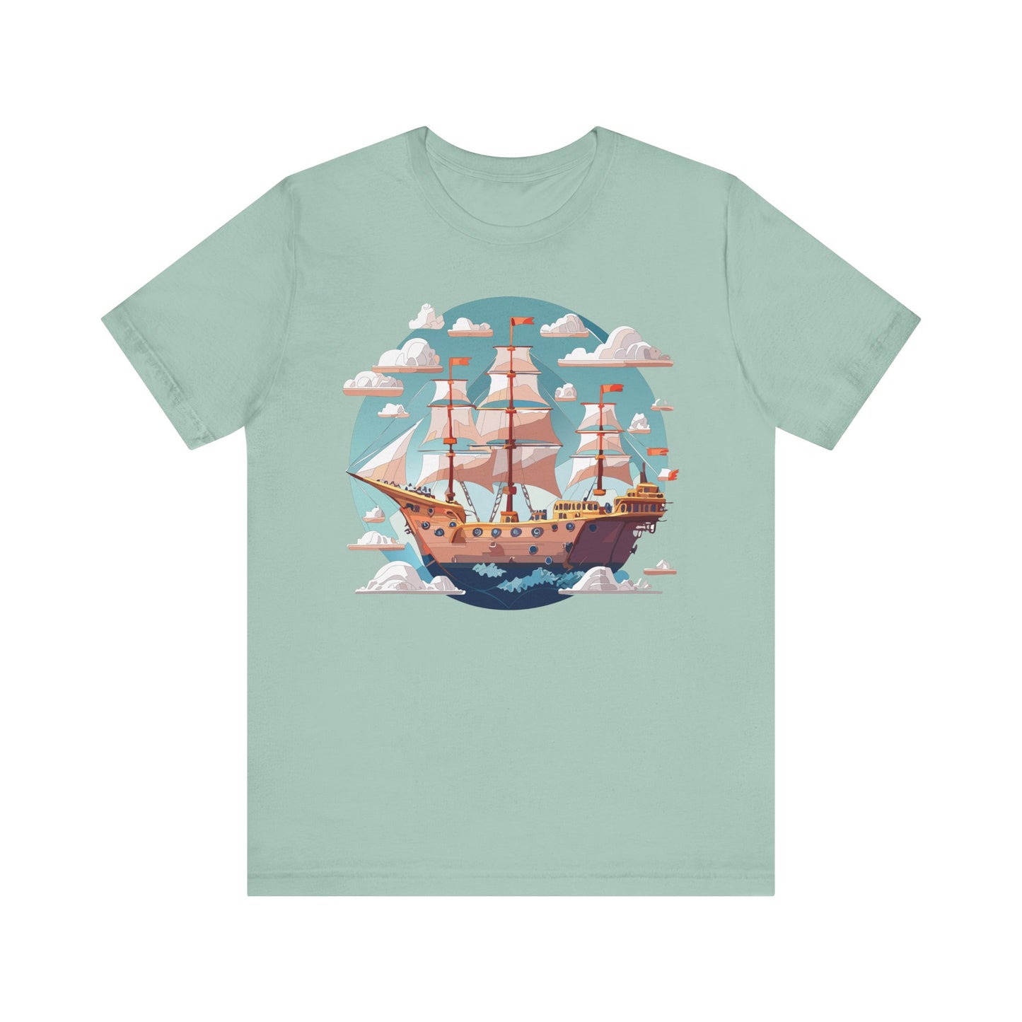 Ship Tee Shirt, Tee Shirt with Ship