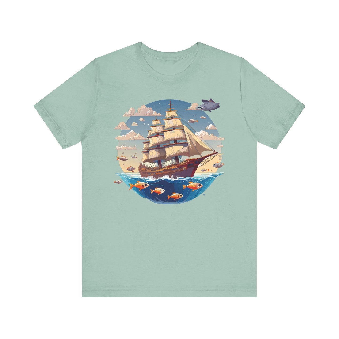 Ship Tee Shirt, Tee Shirt with Ship