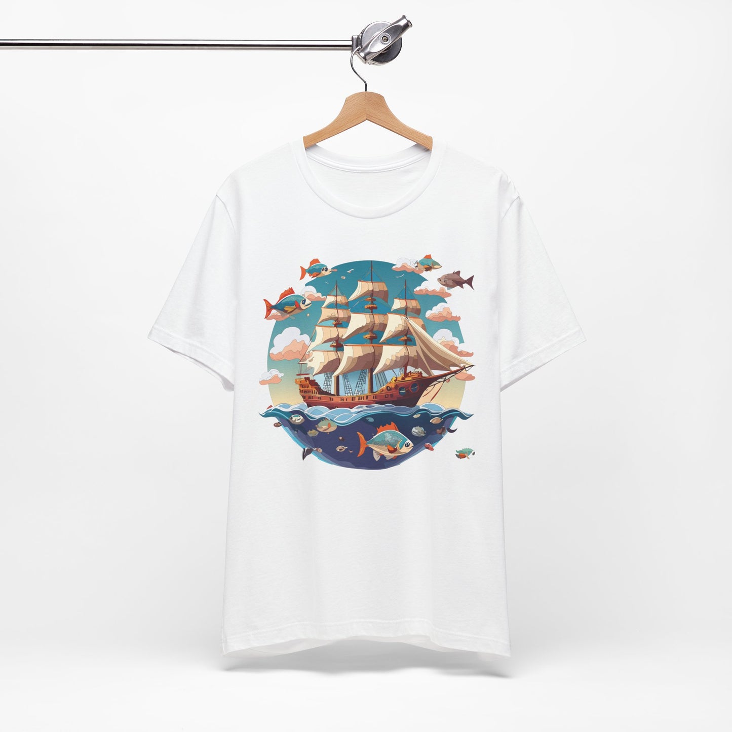Ship Tee Shirt, Tee Shirt with Ship