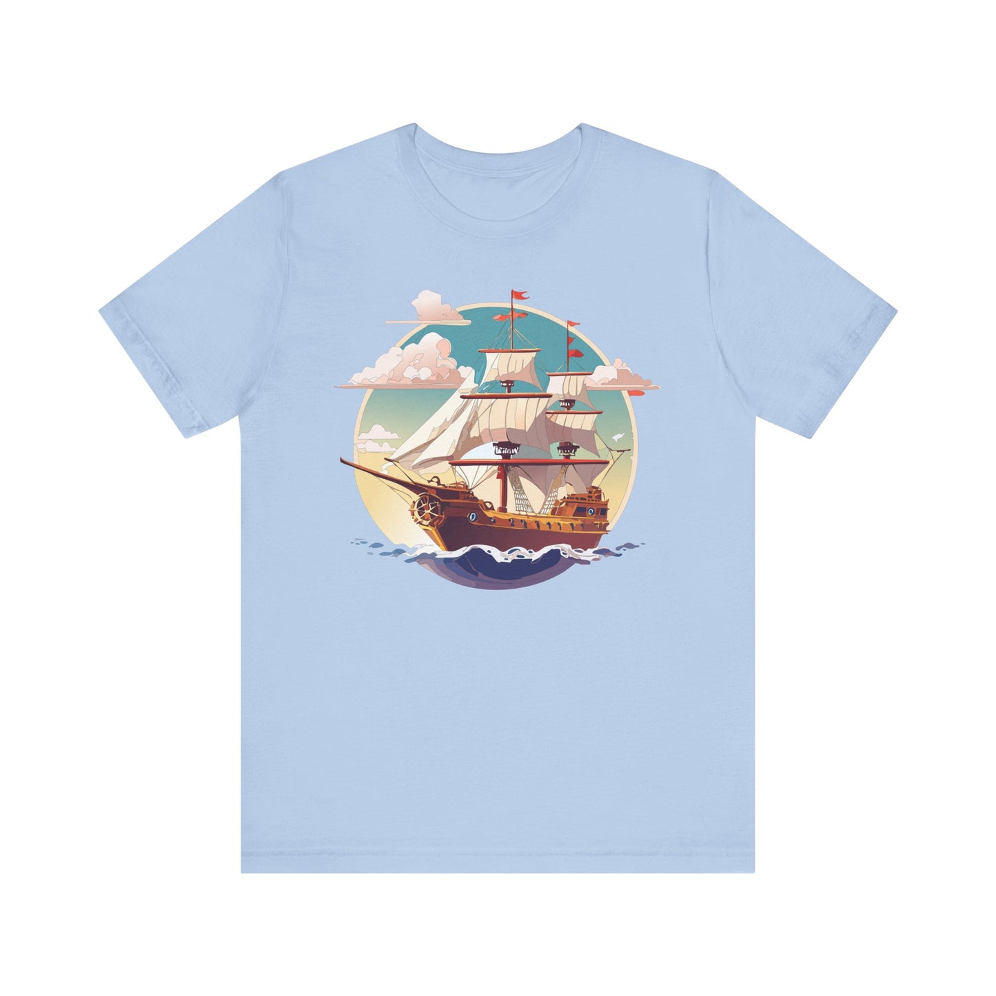 Ship Tee Shirt, Tee Shirt with Ship