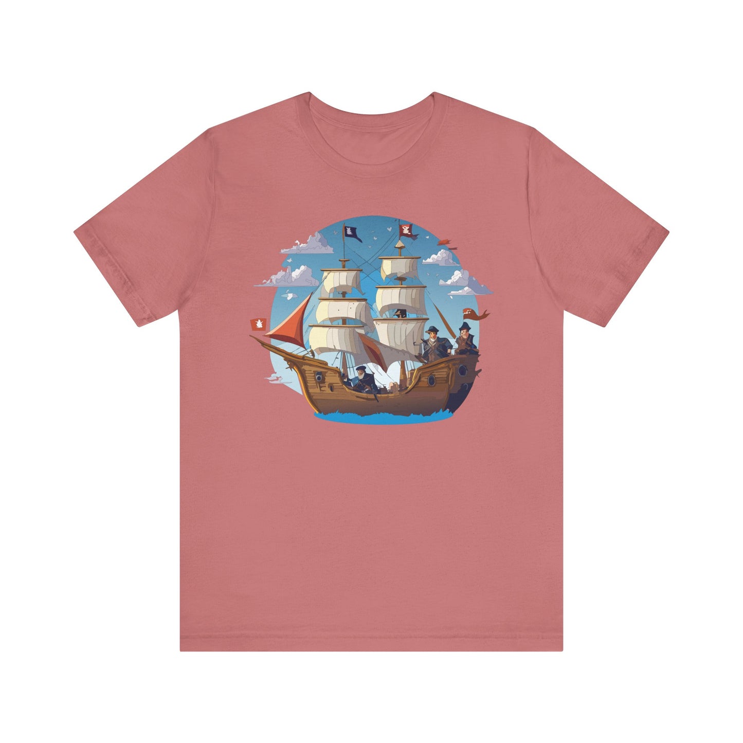 Ship Tee Shirt, Tee Shirt with Ship