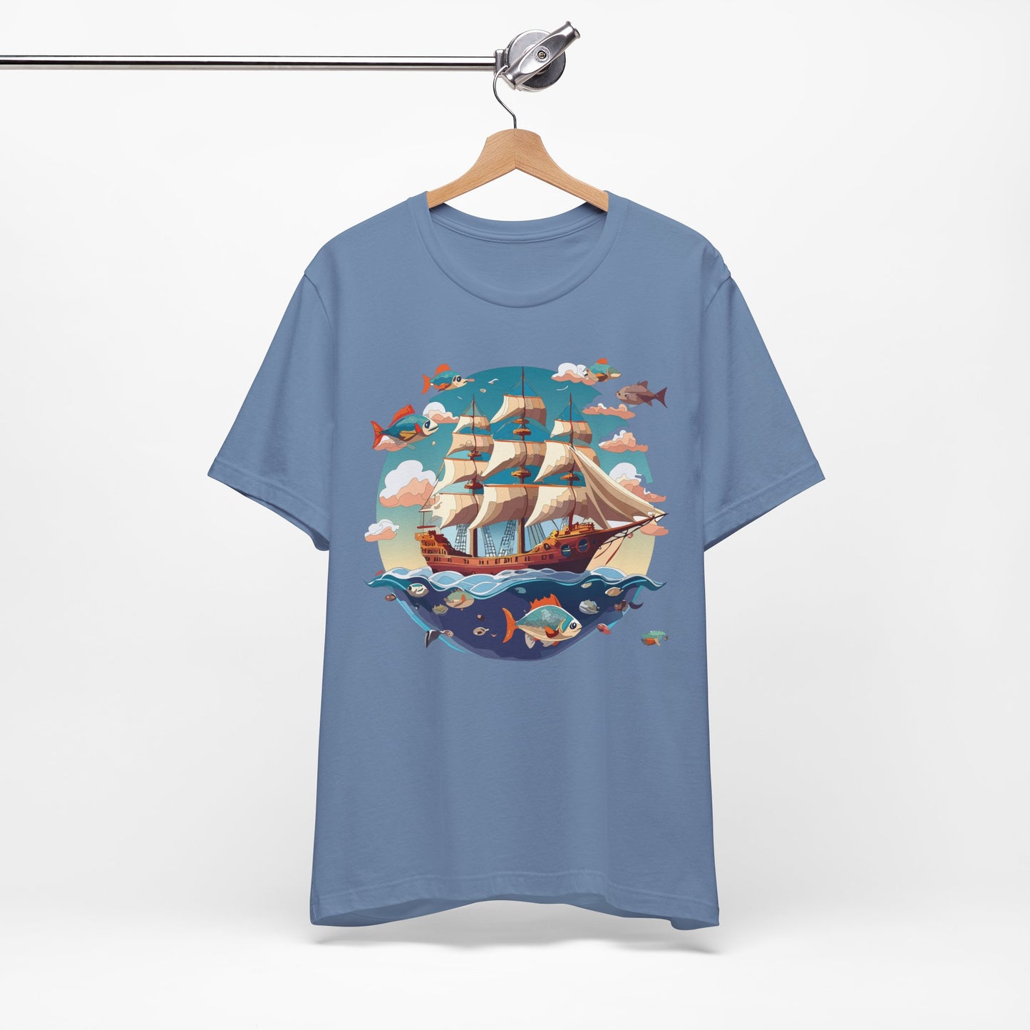 Ship Tee Shirt, Tee Shirt with Ship