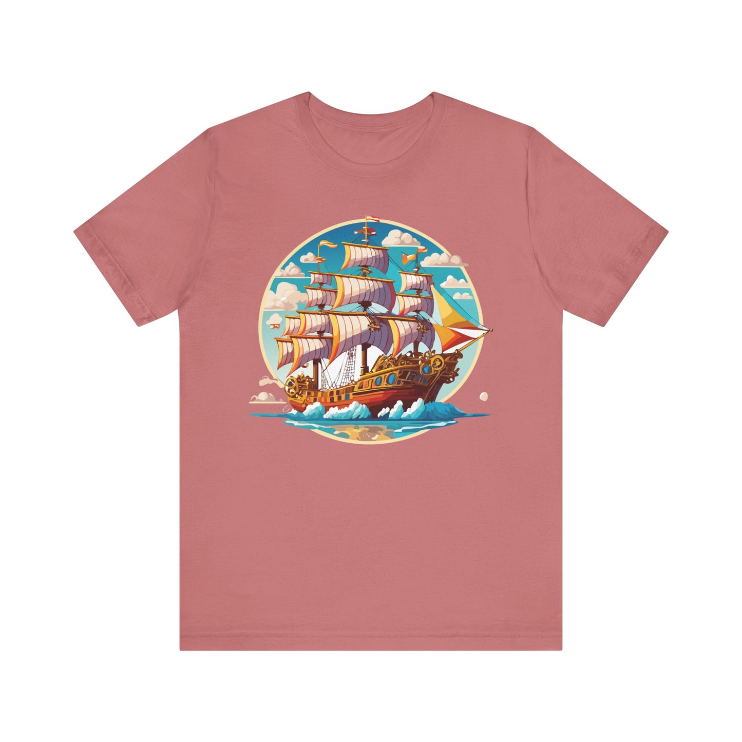Ship Tee Shirt, Tee Shirt with Ship
