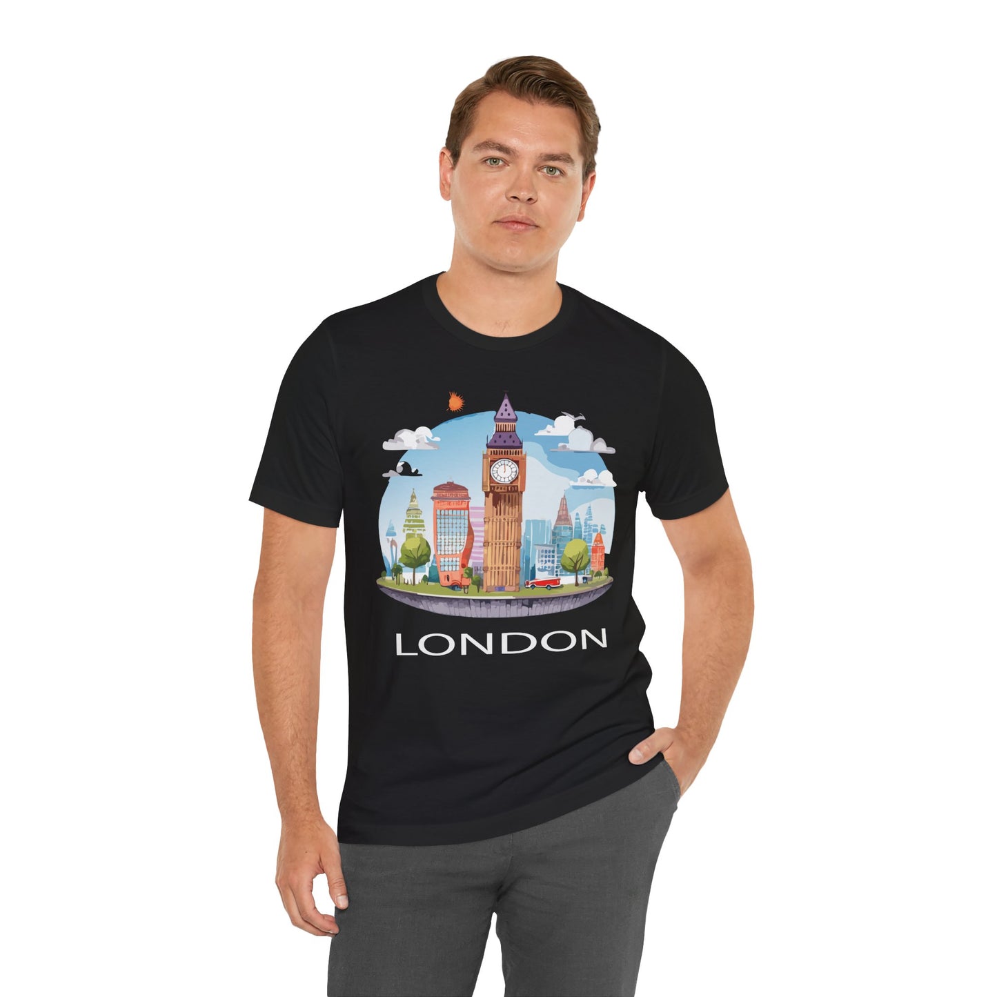 London Shirt, Travel T-Shirt, Tourist Shirts, Tee Shirt with Travel Prints 1
