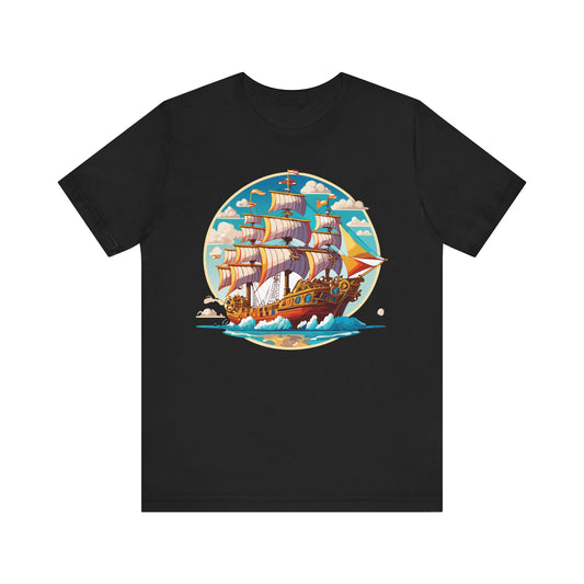 Ship Tee Shirt, Tee Shirt with Ship