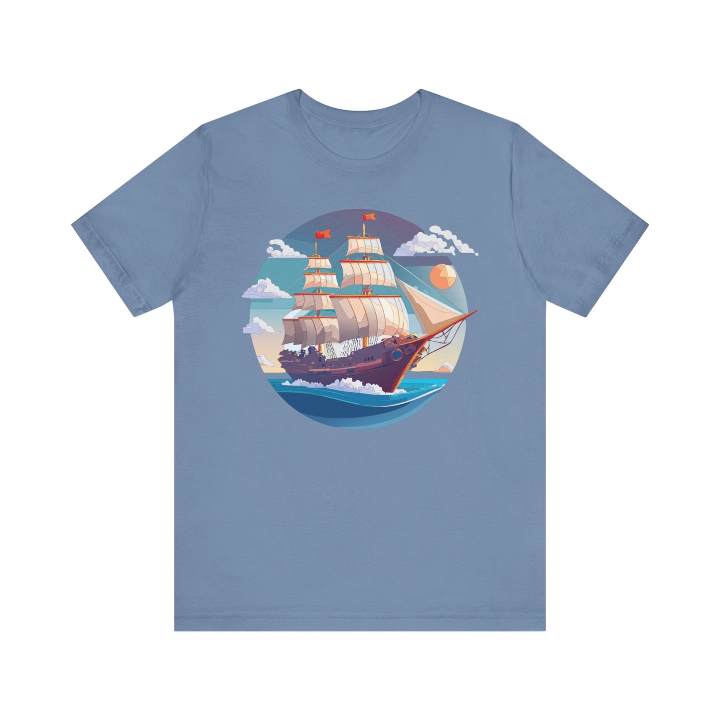 Ship Tee Shirt, Tee Shirt with Ship