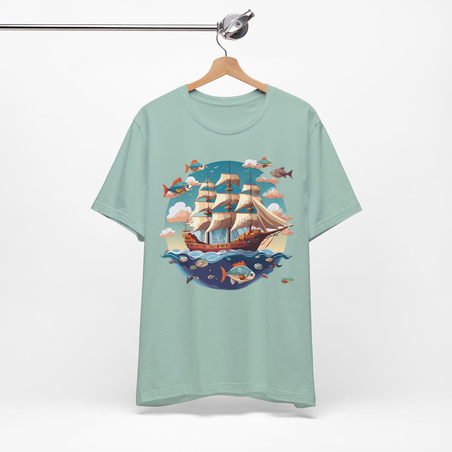 Ship Tee Shirt, Tee Shirt with Ship