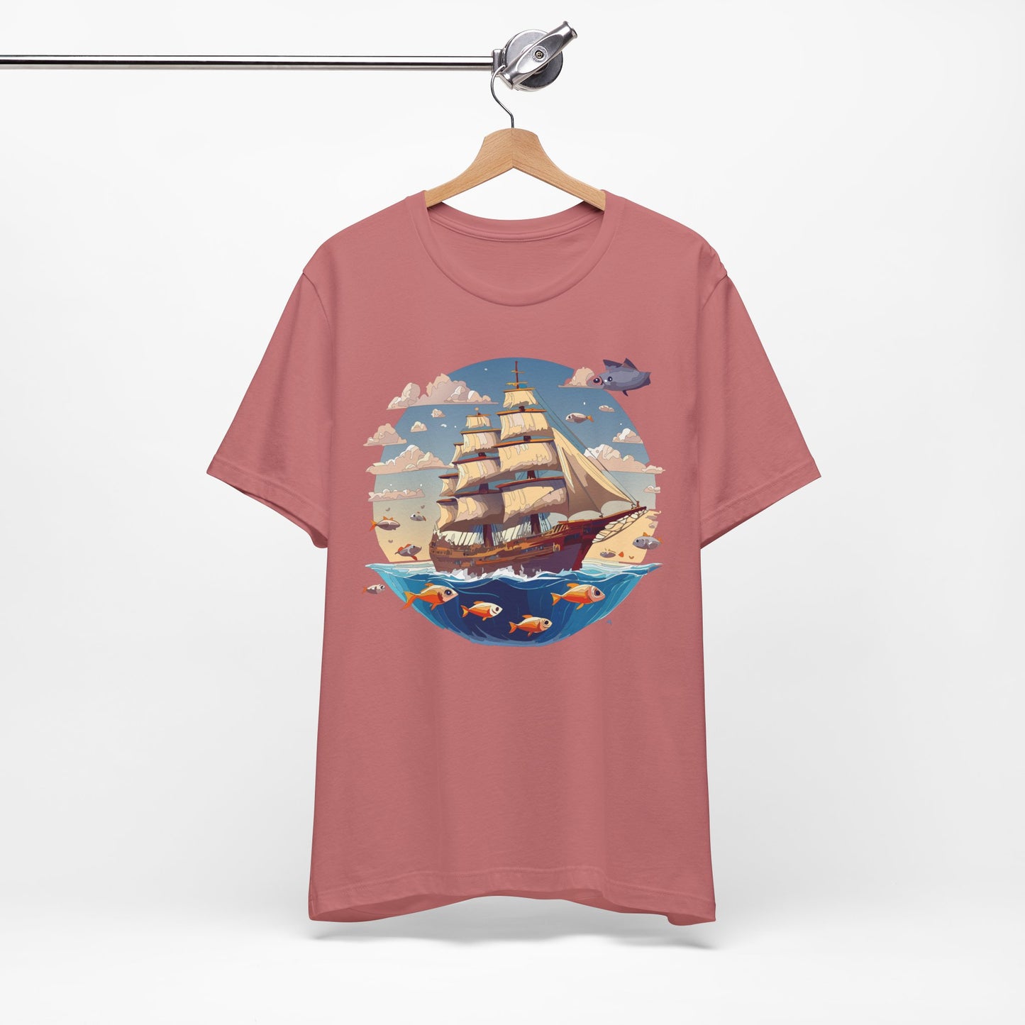 Ship Tee Shirt, Tee Shirt with Ship
