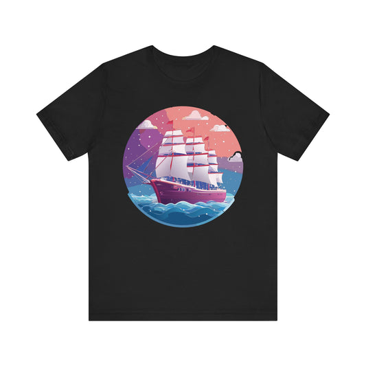 Ship Tee Shirt, Tee Shirt with Ship