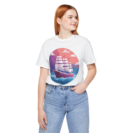 Ship Tee Shirt, Tee Shirt with Ship