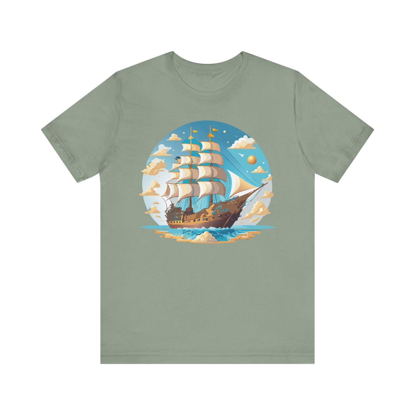 Ship Tee Shirt, Tee Shirt with Ship
