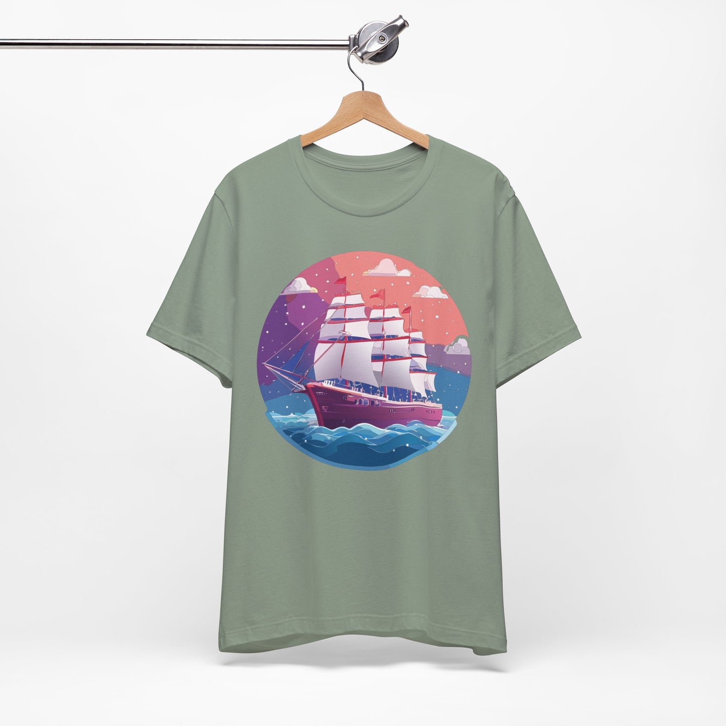 Ship Tee Shirt, Tee Shirt with Ship