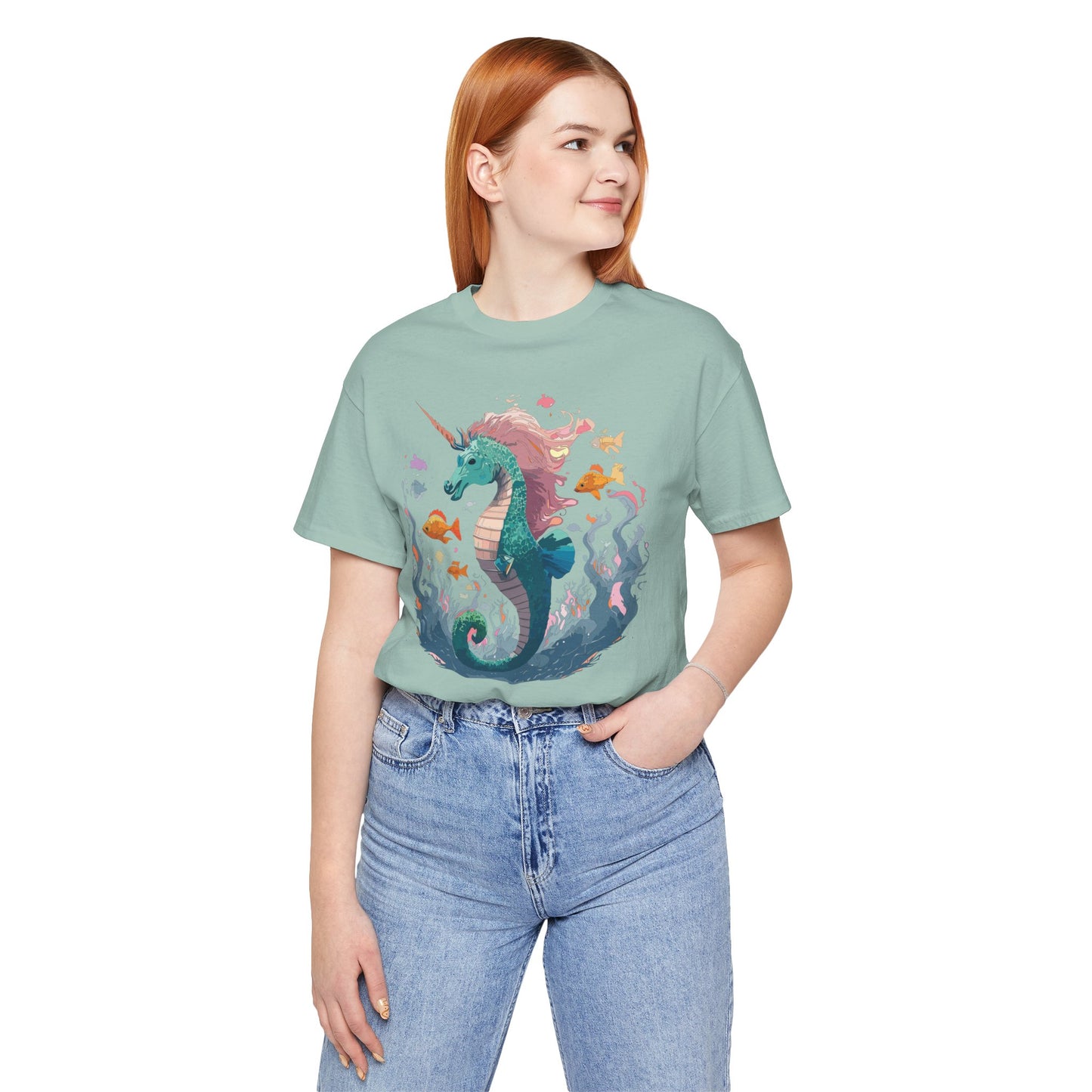 Animals Shirt, Shirt with Seahorse
