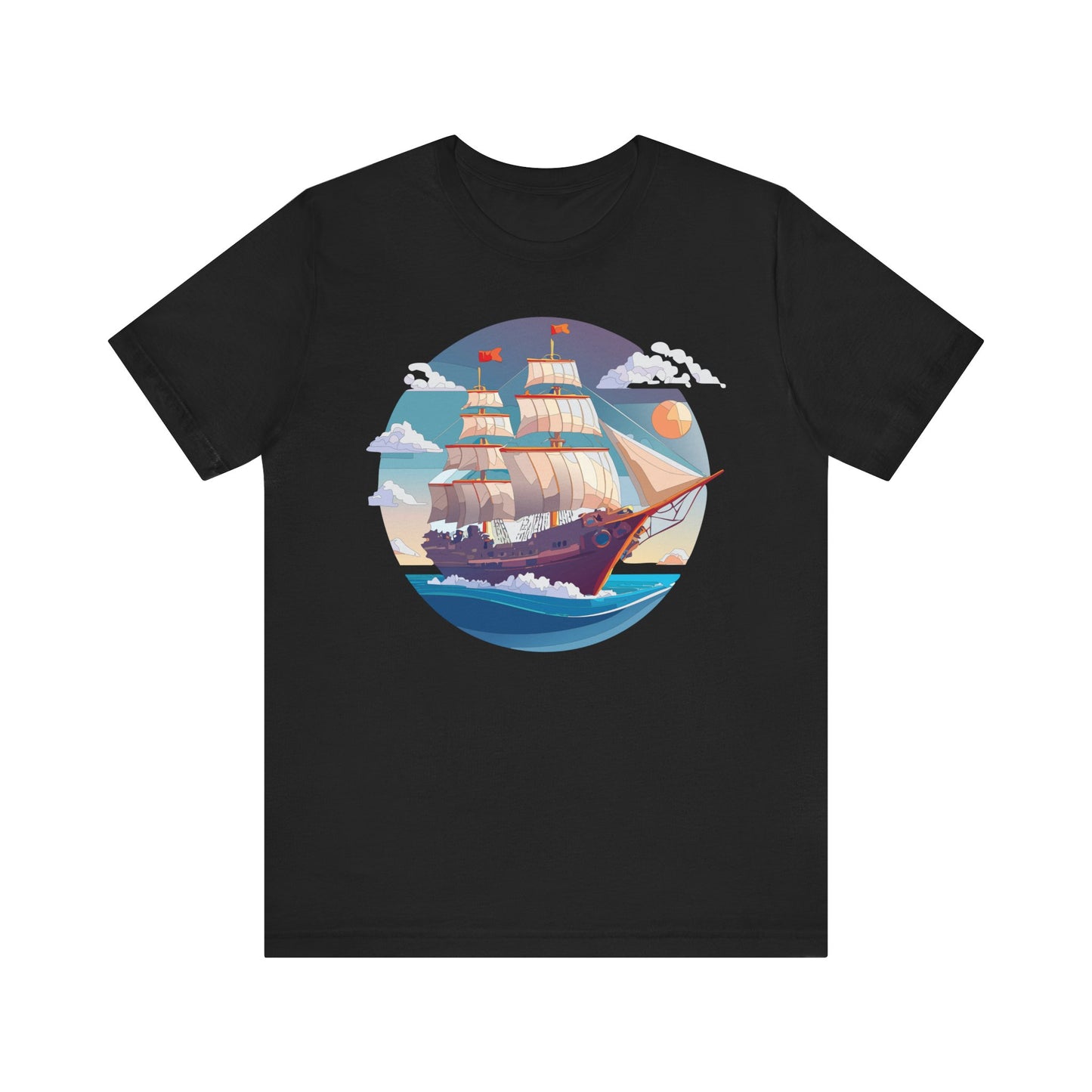 Ship Tee Shirt, Tee Shirt with Ship