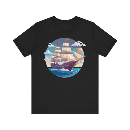 Ship Tee Shirt, Tee Shirt with Ship