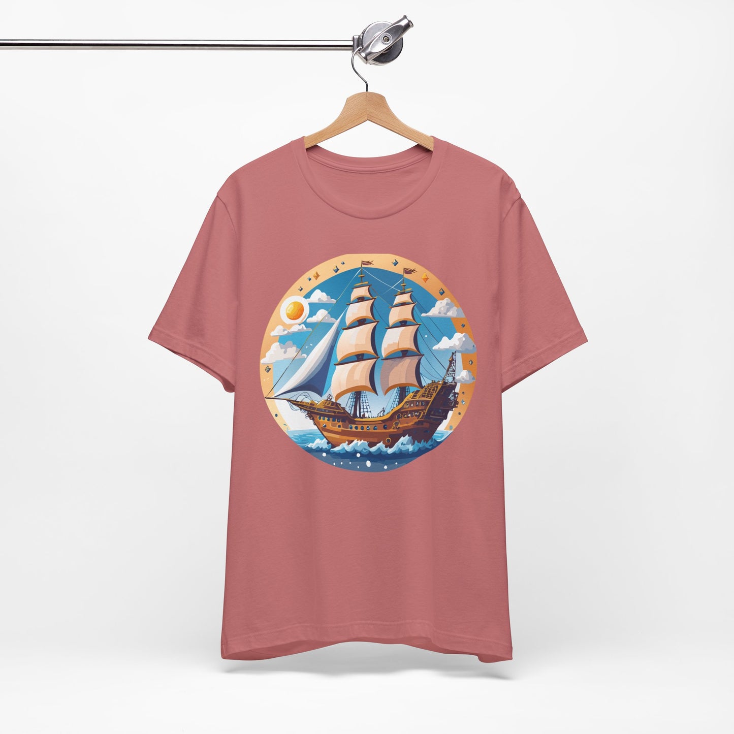 Ship Tee Shirt, Tee Shirt with Ship