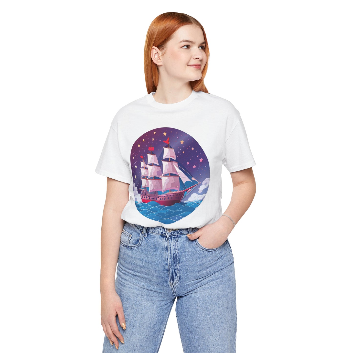 Ship Tee Shirt, Tee Shirt with Ship