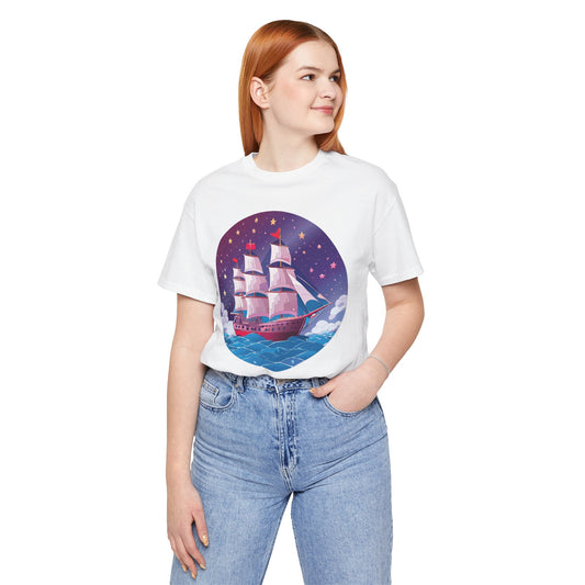 Ship Tee Shirt, Tee Shirt with Ship