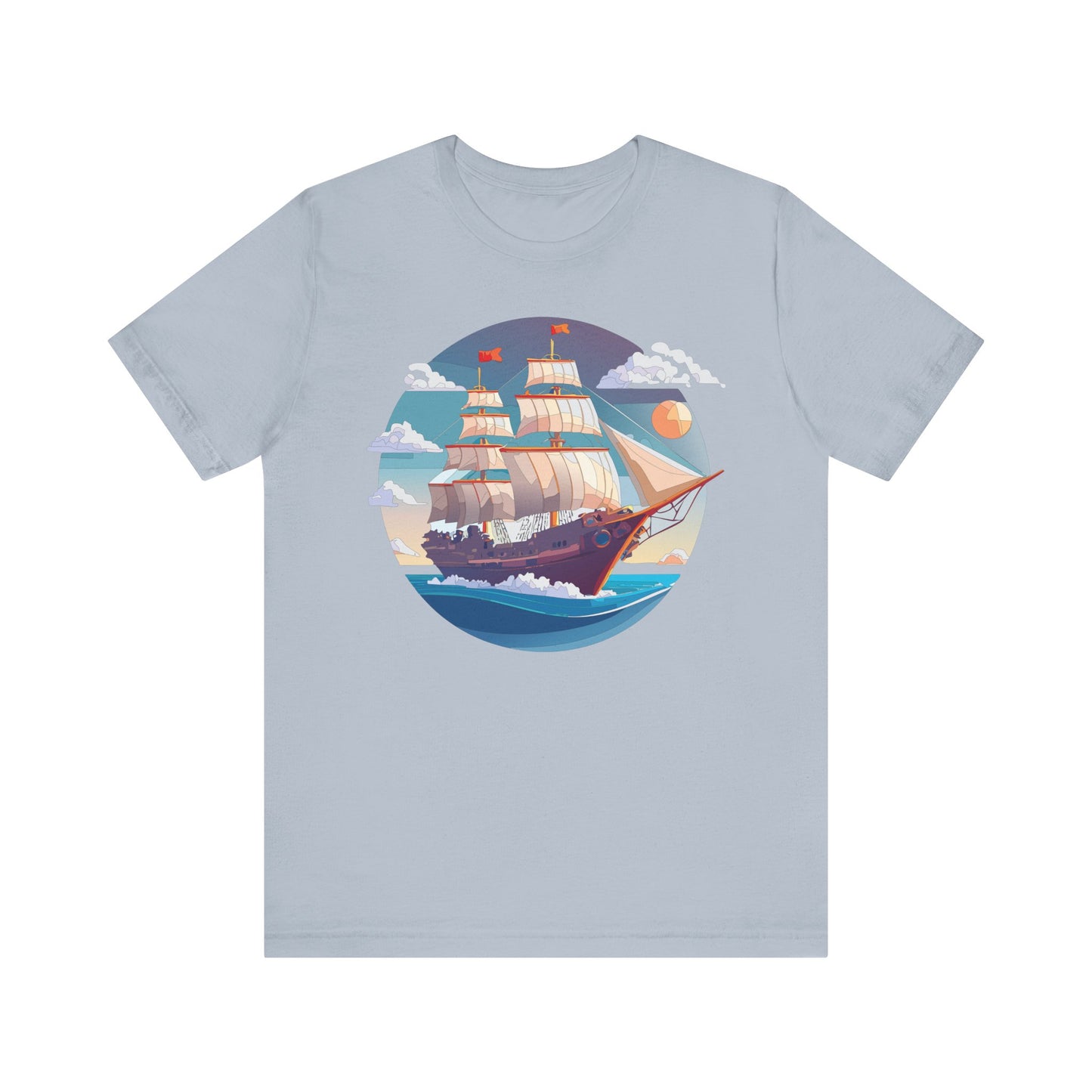 Ship Tee Shirt, Tee Shirt with Ship