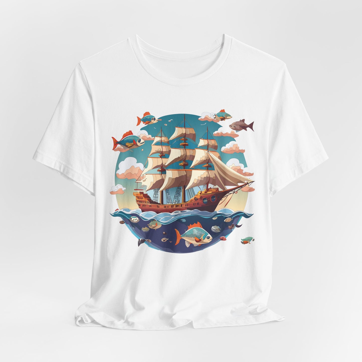 Ship Tee Shirt, Tee Shirt with Ship