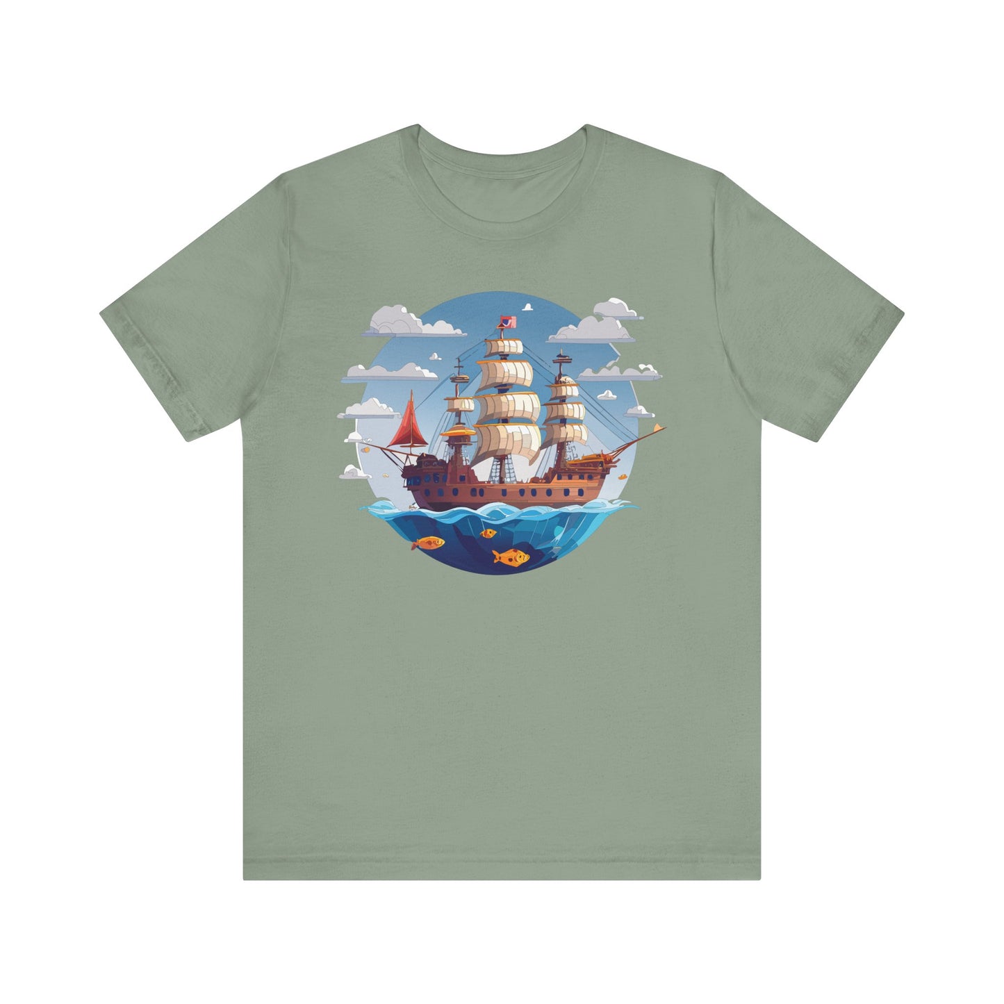 Ship Tee Shirt, Tee Shirt with Ship