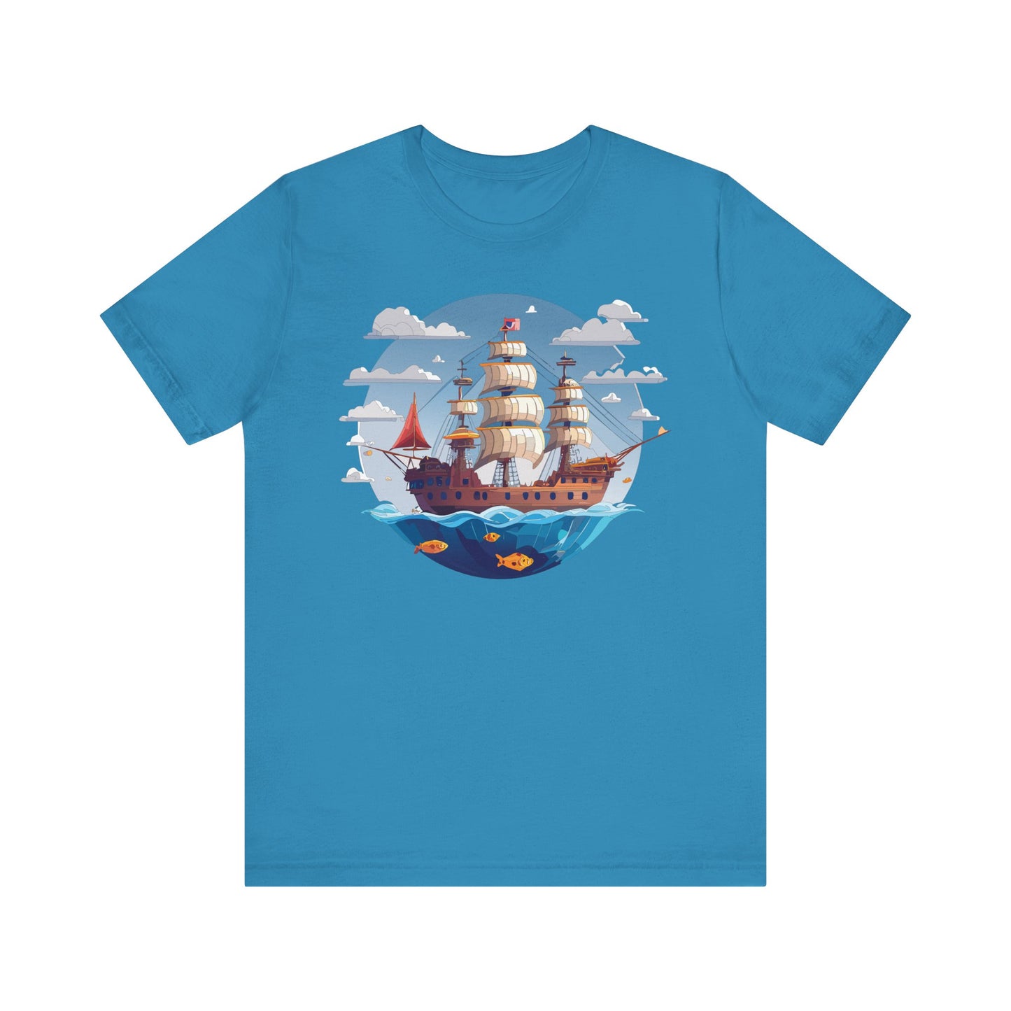 Ship Tee Shirt, Tee Shirt with Ship