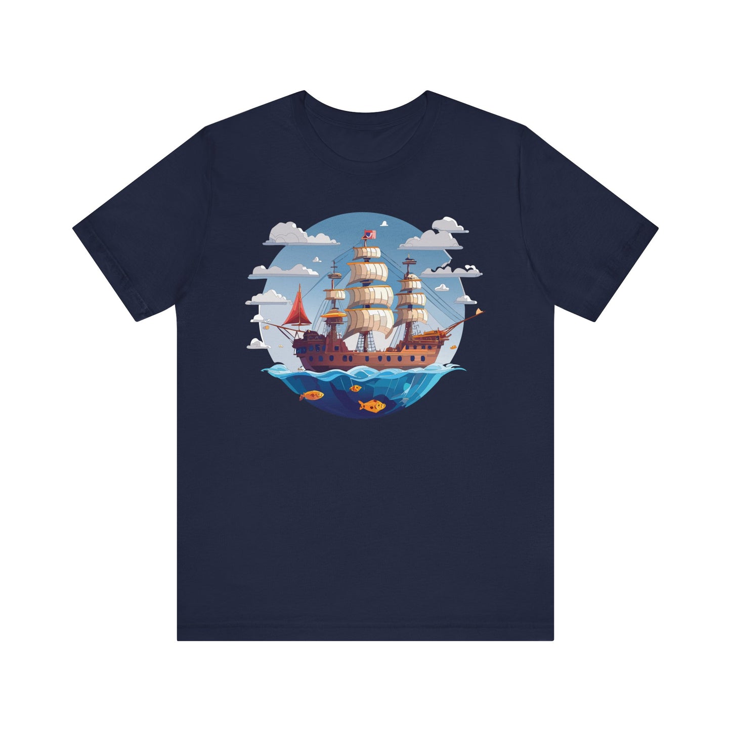 Ship Tee Shirt, Tee Shirt with Ship