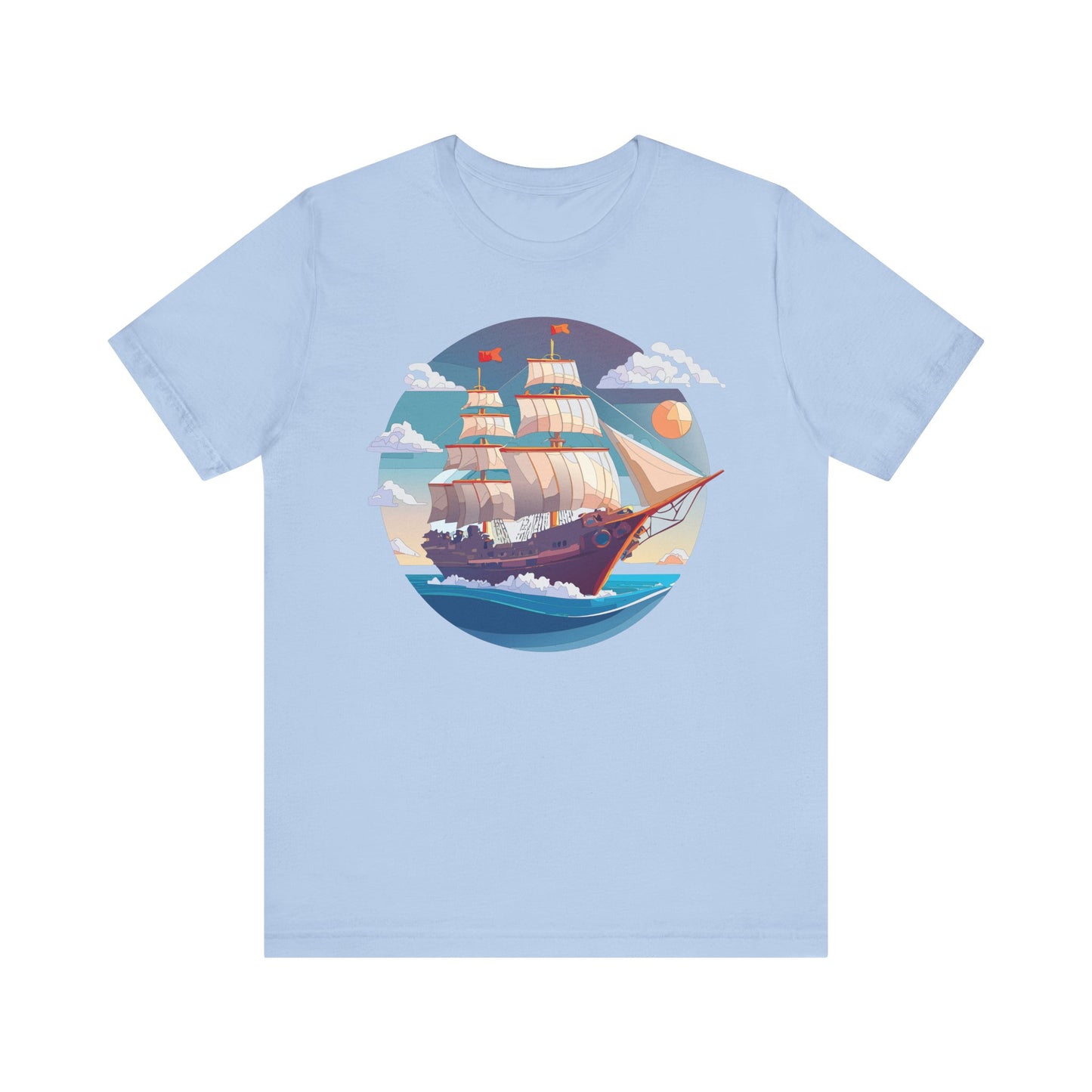 Ship Tee Shirt, Tee Shirt with Ship