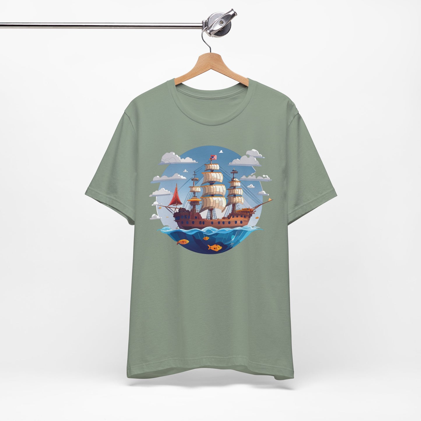Ship Tee Shirt, Tee Shirt with Ship