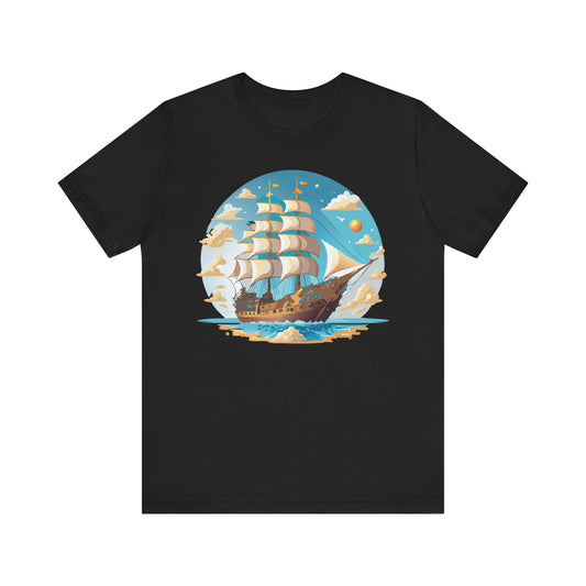 Ship Tee Shirt, Tee Shirt with Ship