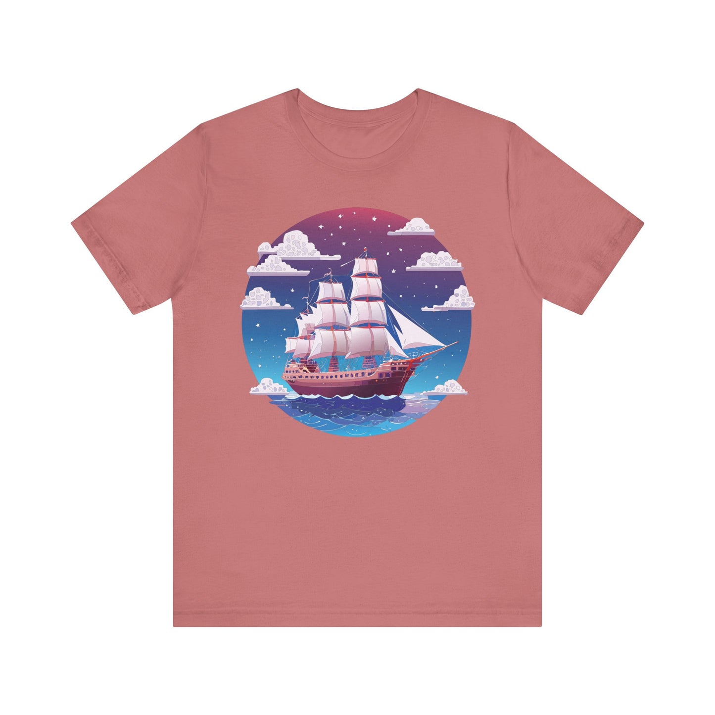 Ship Tee Shirt, Tee Shirt with Ship