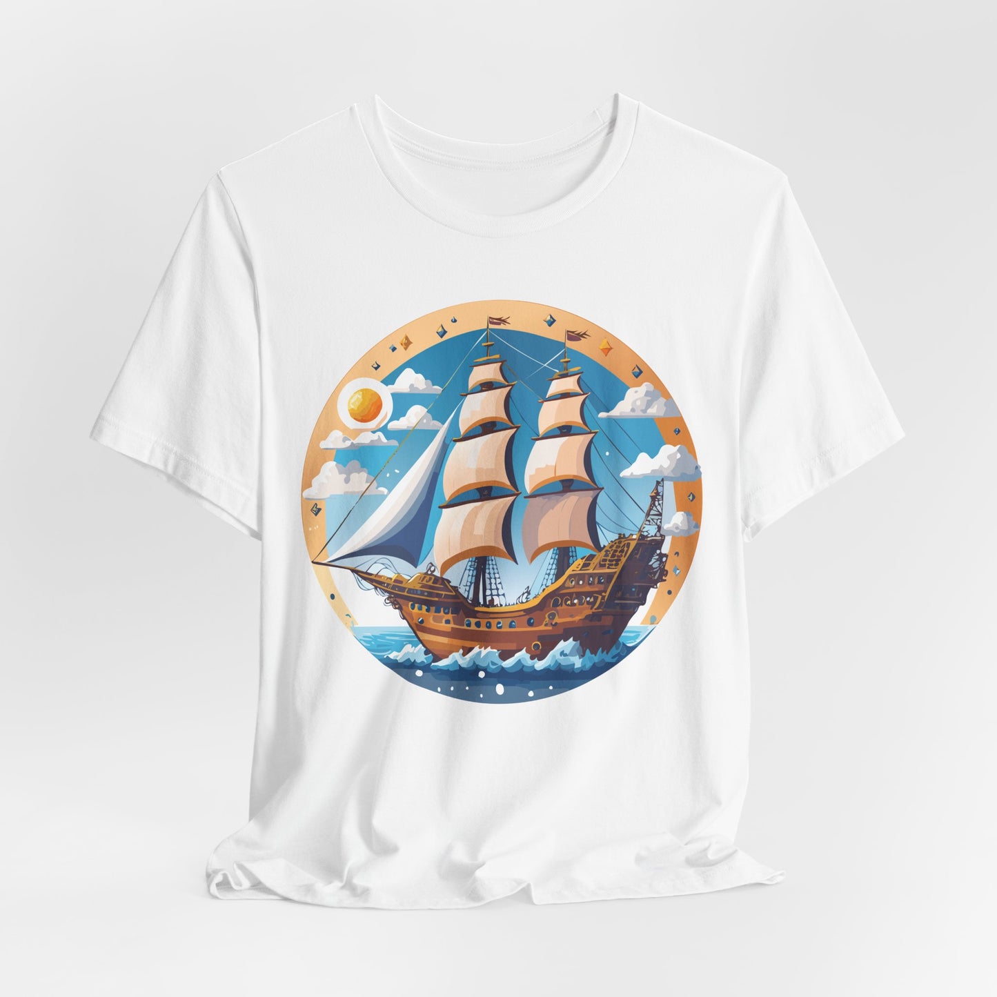 Ship Tee Shirt, Tee Shirt with Ship