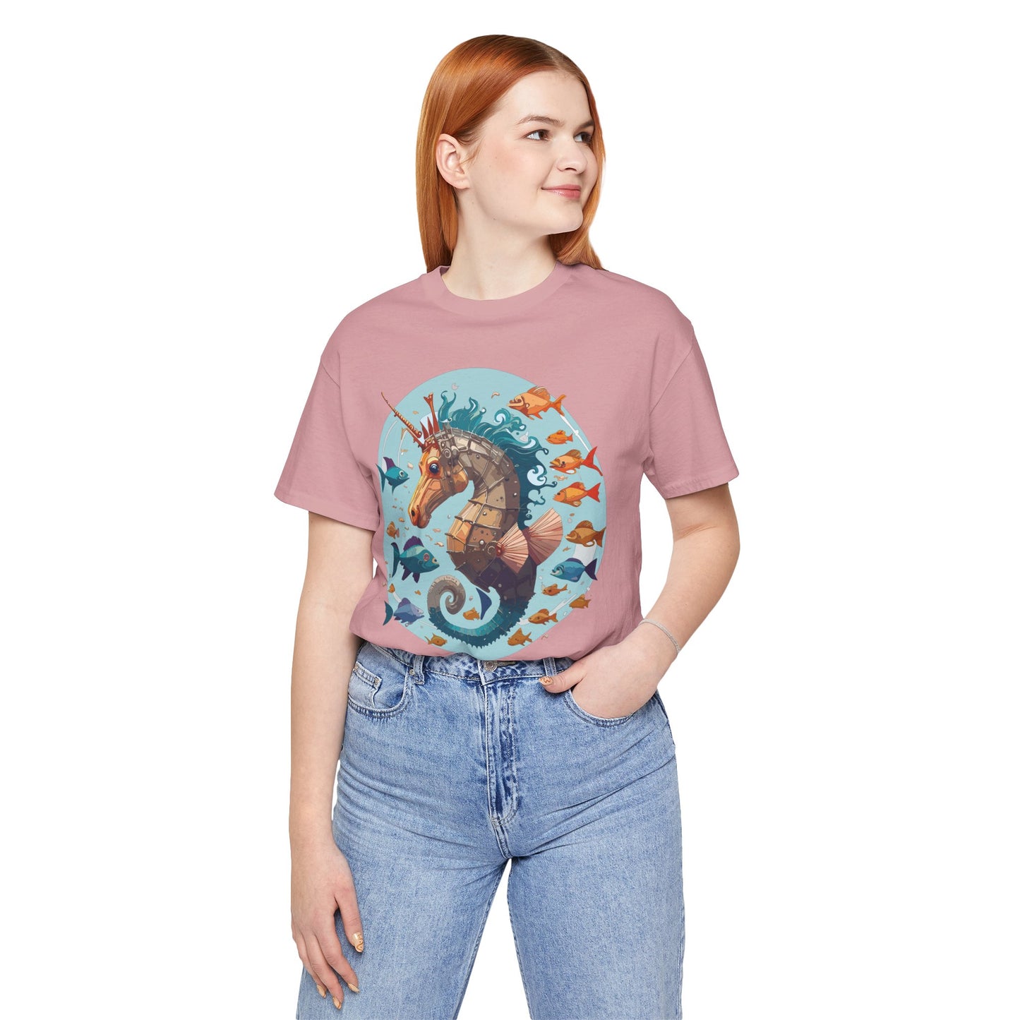 Animals Shirt, Shirt with Seahorse