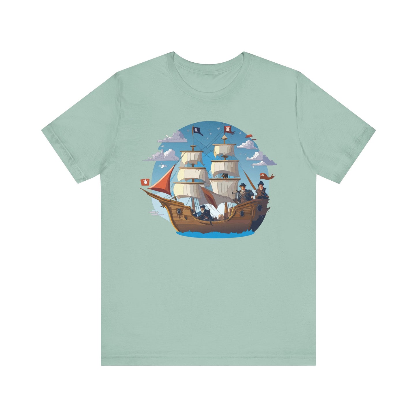 Ship Tee Shirt, Tee Shirt with Ship