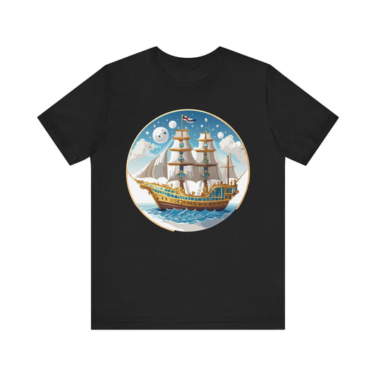 Ship Tee Shirt, Tee Shirt with Ship